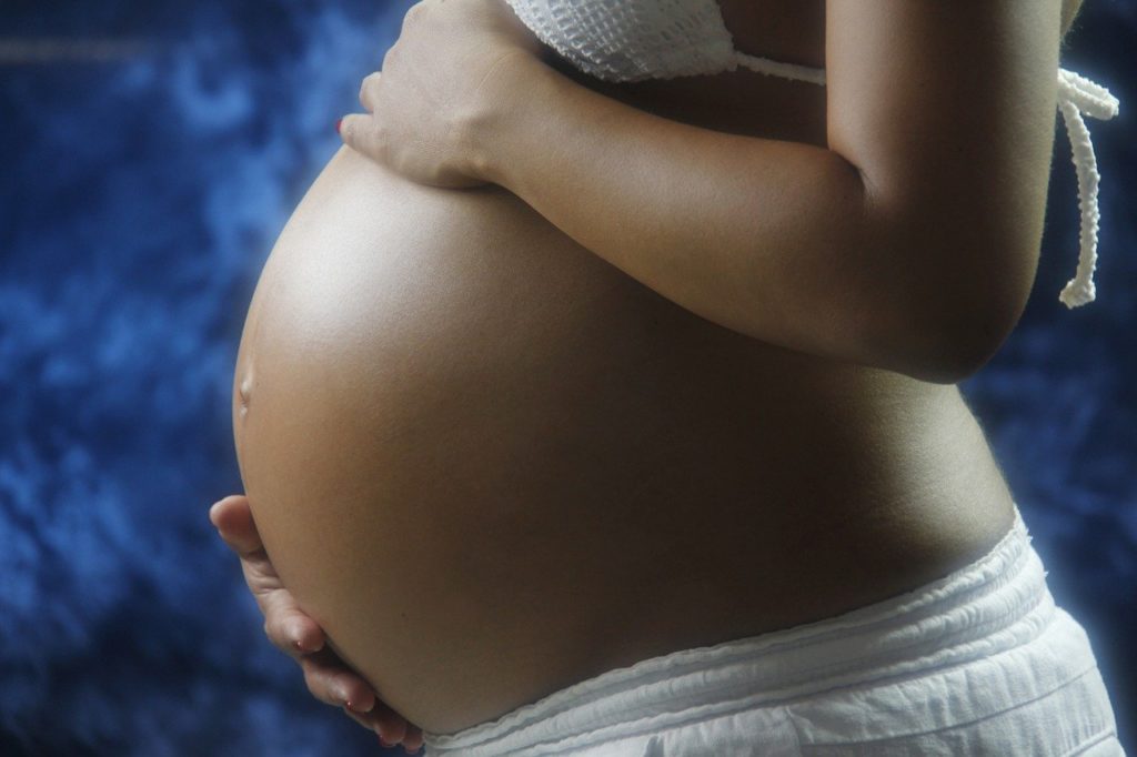 belly, pregnant woman, close up